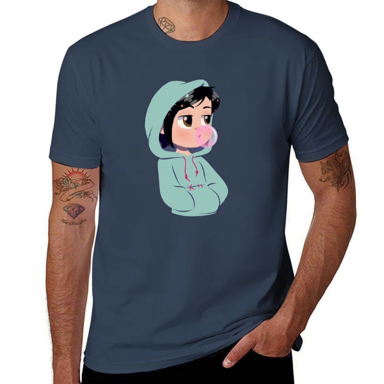 Hooded Glitch TShirt Casual Everyday Short Sleeve TShirt S