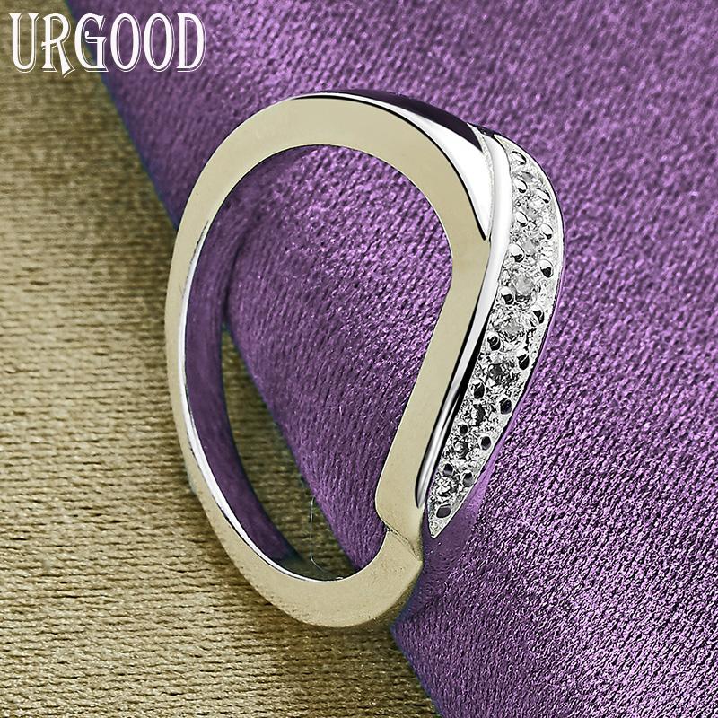 925 Sterling Silver Beautiful AAA Zircon Ring Fashion Jewelry