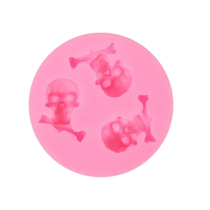Halloween Skull Silicone Mold 3D Fondant Mold DIY Resin Ornament Mold Nonstick