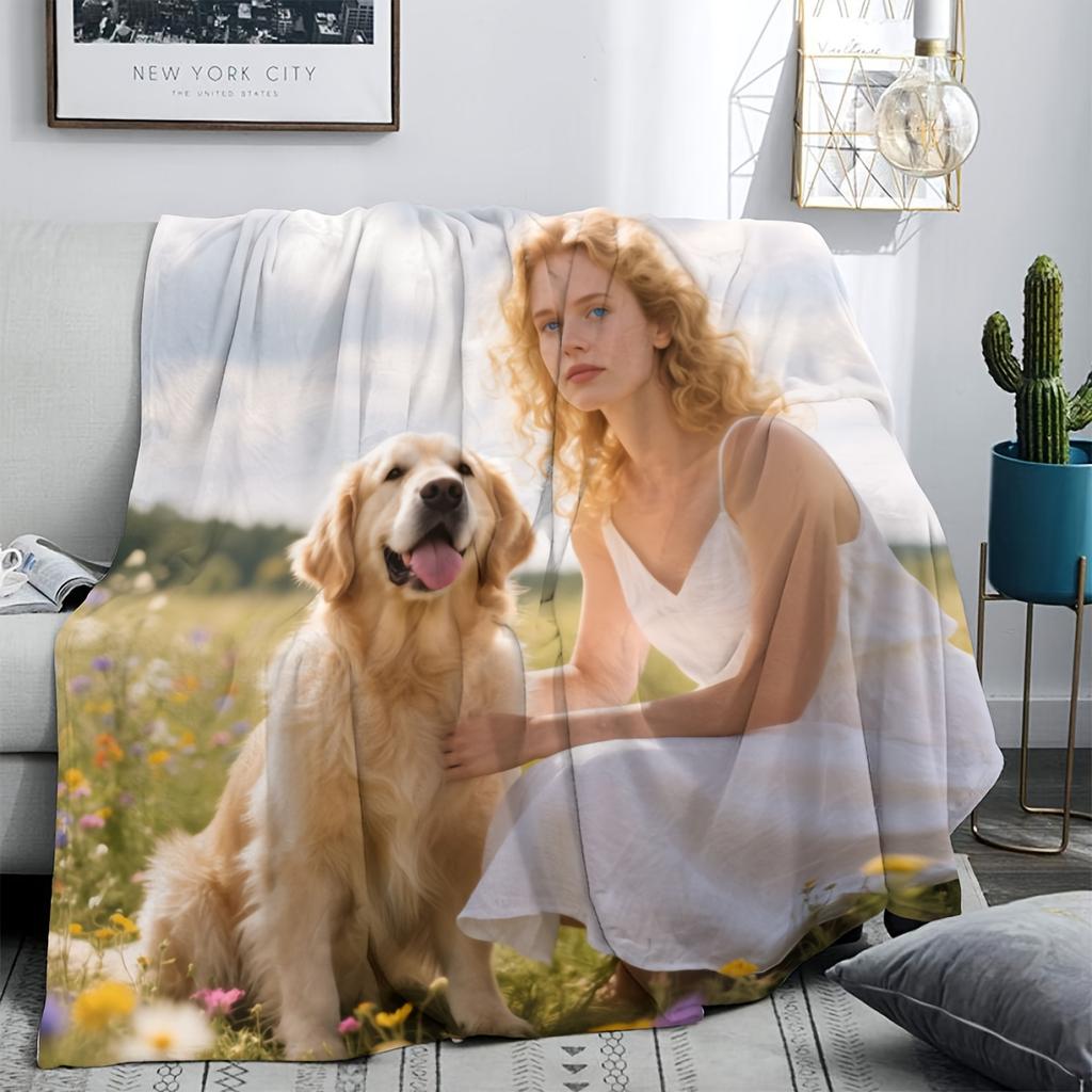 1PC Custom Personalized Blanket Personal Photo Flannel Bed Blanket Birthday Wedding Couple Valentine's Day Holiday Gift Blanket