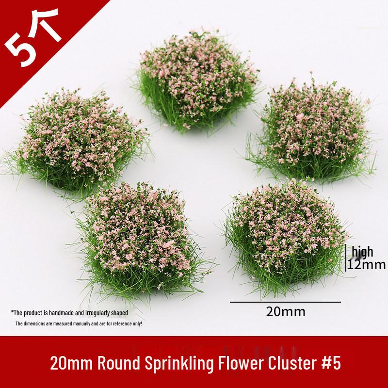 Miniature Grass Tufts for Sand Table Models - Wild Scenery Vegetation & Flower Clusters