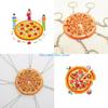 HX6F Set mit 7 modischen Pizza-Halsketten-/Schlüsselanhänger-Sets Dekoration für Foodie-Paare