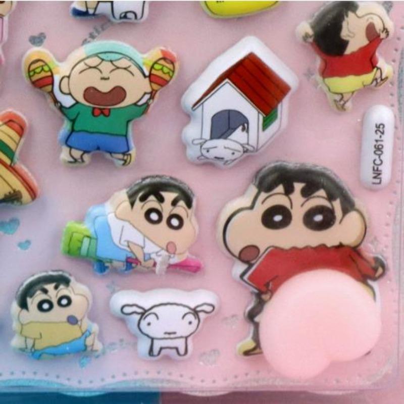 New Thick Soft Cute Butt Pinch Stress Relief Sticker, Crayon Shinchan Three-dimensional Foam Decorative Sticker