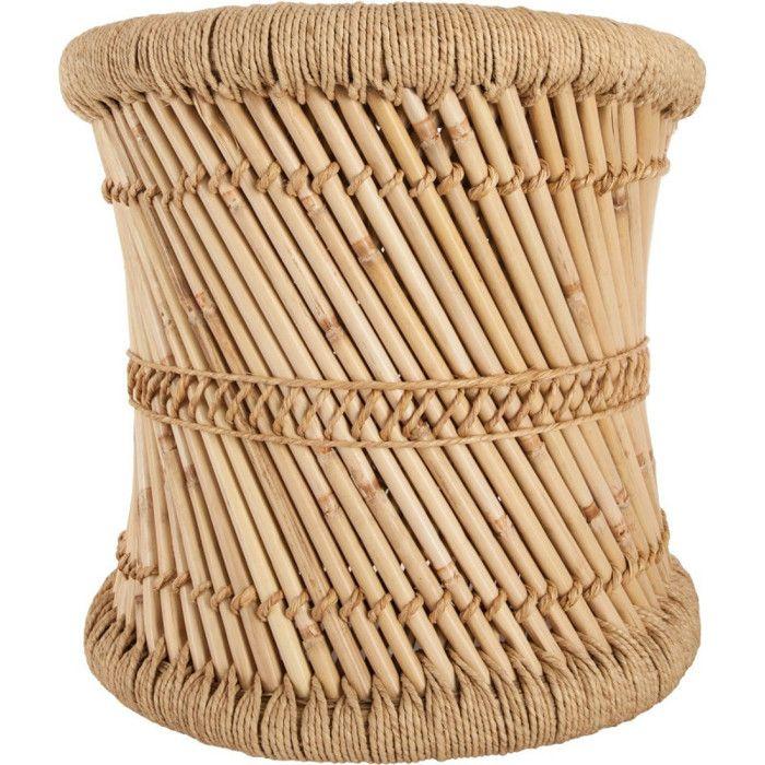 Set of 2 Natural Rope Side Tables Atmosphera