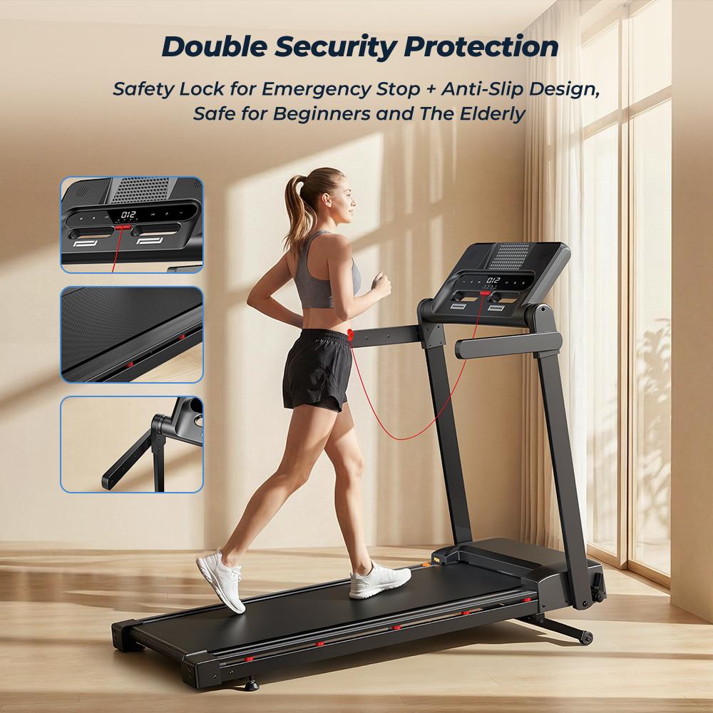 Walking Pad FT54 3 HP Peak Motor Power 1–14 km/h Speed 0–15 Levels Incline with App Compatibility