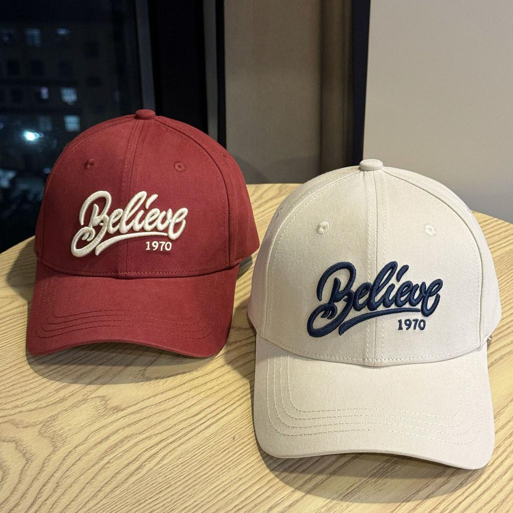 New Japanese and Korean style large letter and number embroidery casual retro fashion versatile street hard-top baseball cap