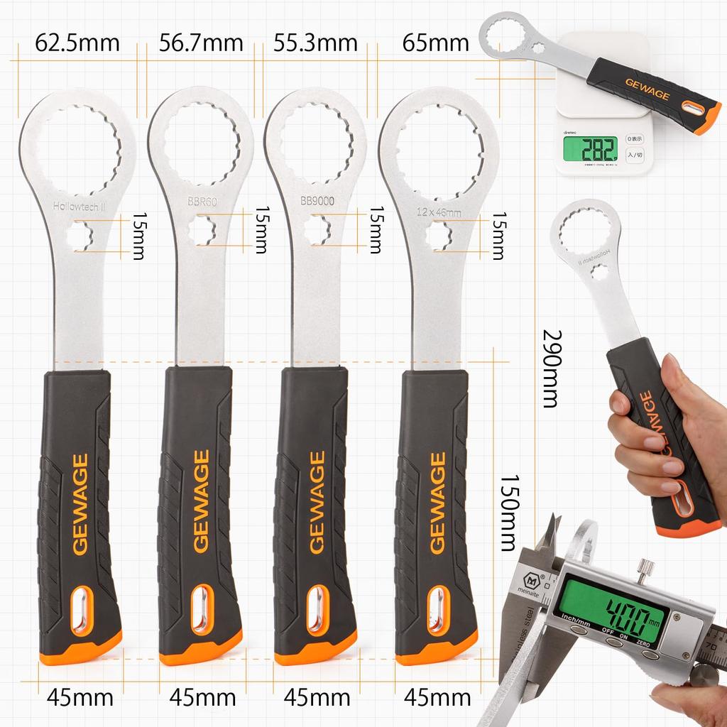 GEWAGE Bicycle BB Tool Bottom Bracket Wrench BB Removal Tool Compatible with Shimano (GE-101BB)