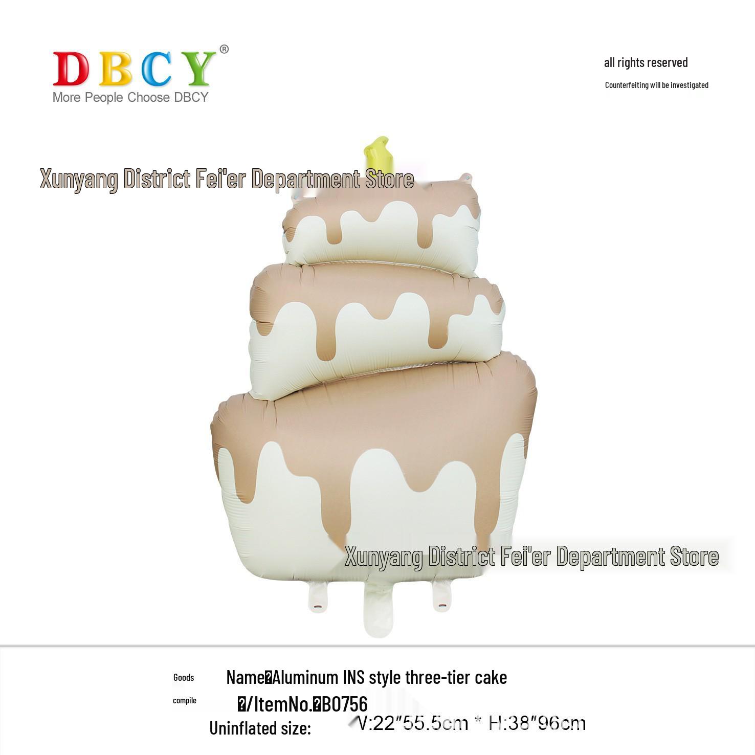 INS Multi-Color Three-Tier Cake Balloon for Children s and Adults Birthday Party Decorations
