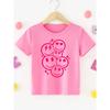 European sizes YBY Girl Creative Cartoon Pattern Print Novel Sweet Versatile T-Shirt Girl Apparel