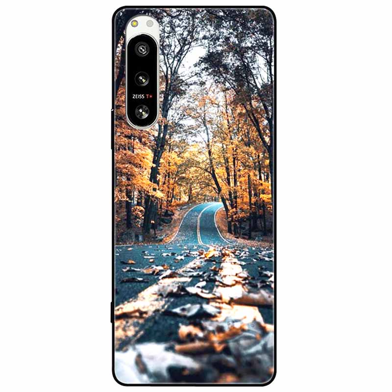 For Sony Xperia 5 IV / 1 IV Case 10IV Soft Silicone Flower Phone Back Cases For Sony Xperia 10 IV V Cover 5IV TPU Bumpers 10V