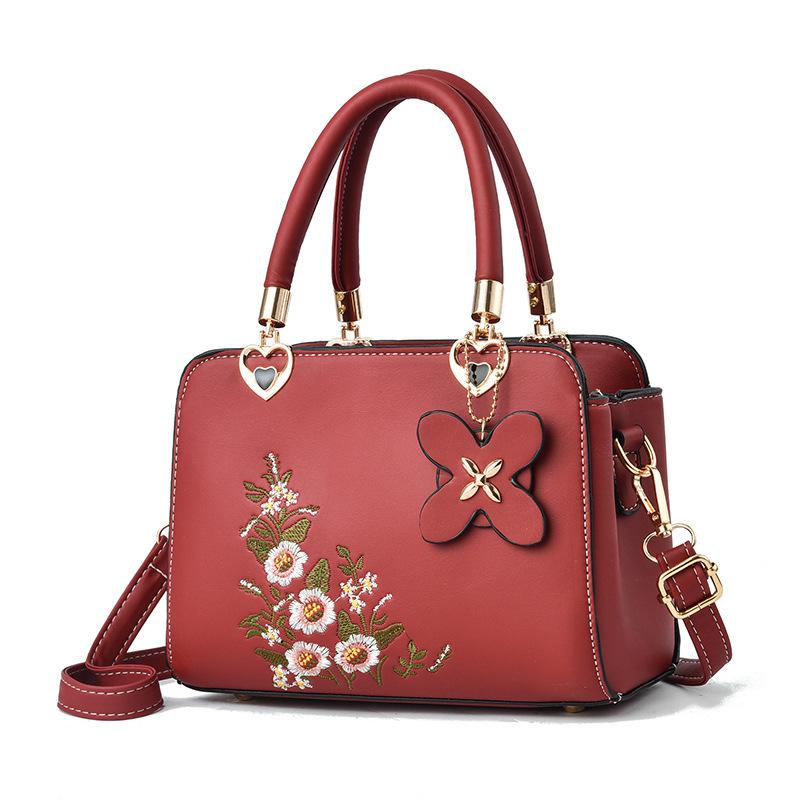 Women's Floral Standard Bag  Soft Embroidery  Elegant  Simple Texture  All Elegant  Single Shoulder  Crossbody Bag