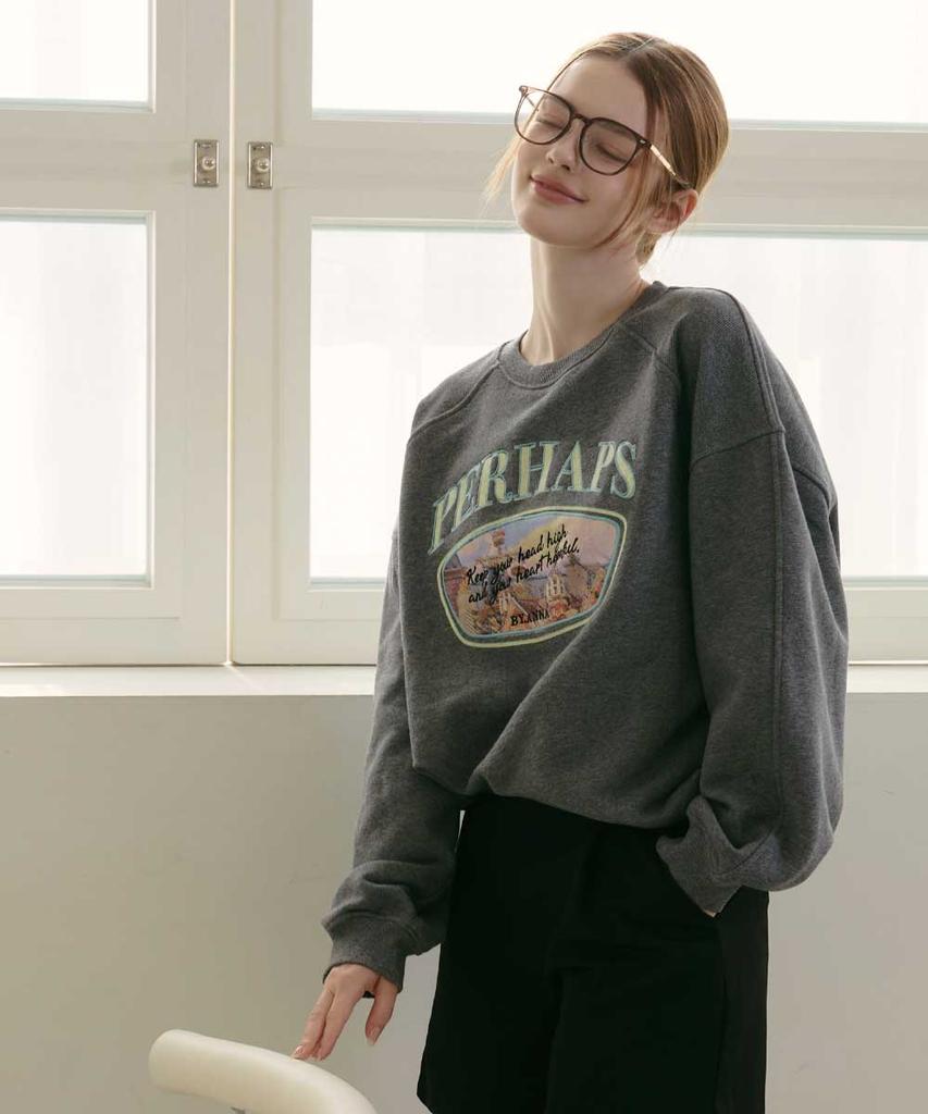 Peohaebseubaianna Perhaps City Panel Sweatshirt