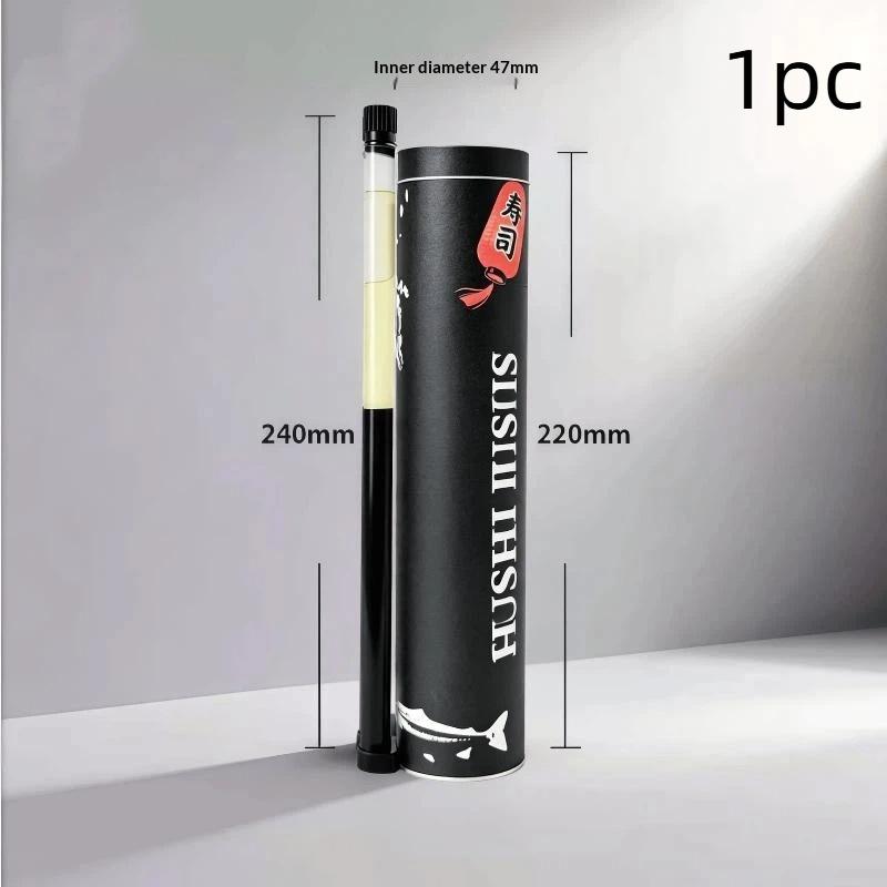 Scatola Push per Sushi Rotonda Eco Tubo di Carta per Alimenti con Cannuccia per Salsa Contenitore Leggero Push-Up per Bento da Viaggio e Feste