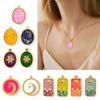3pcs Elegant Gold Plated Steel Sunflower Necklace Pendant for Women with Enamel Tarot Card and Crescent Star Charm