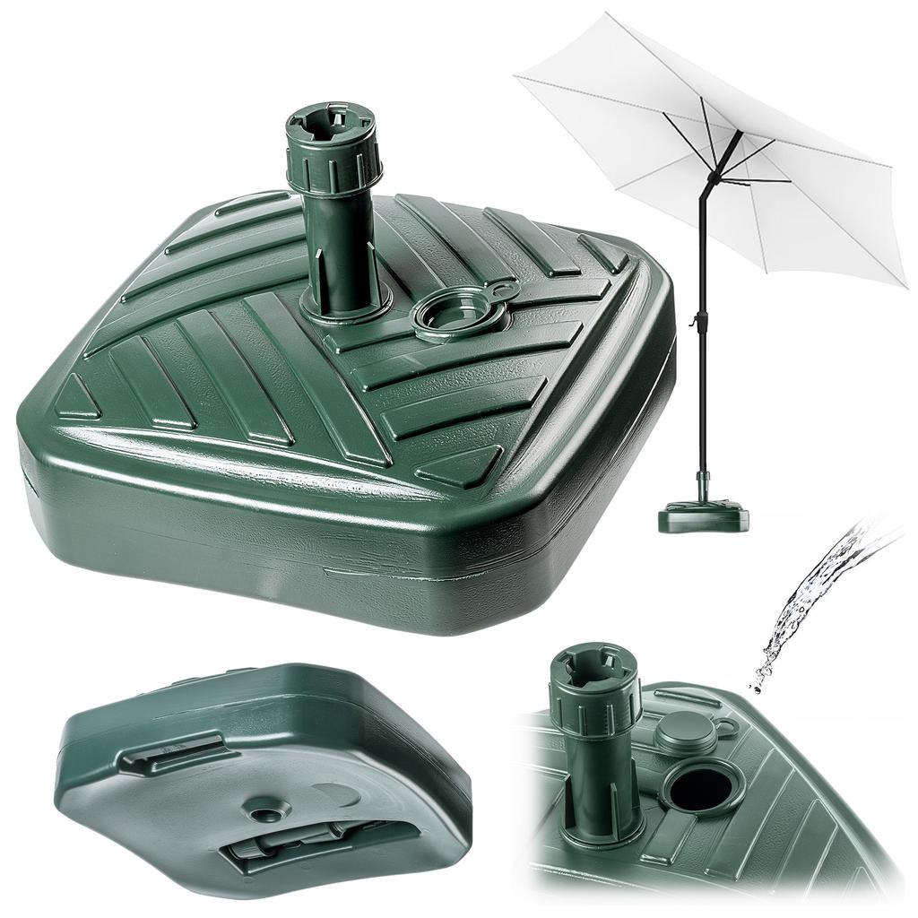 KADAX Base Ombrello Supporto per Ombrello da Giardino Quadrato 39cm Peso