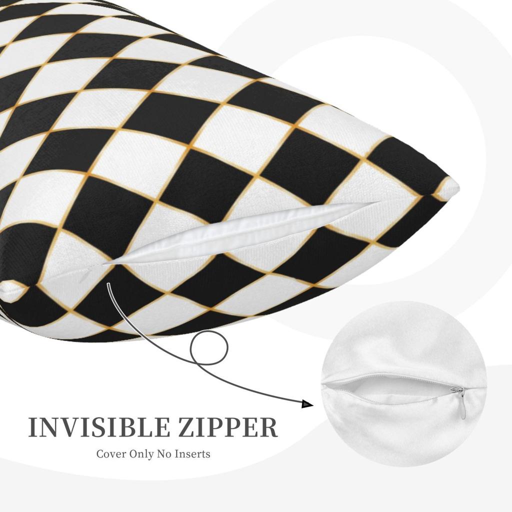 Abstract Checkerboard Rectangle Pillowcase Cushion Cover Decorative Bedroom Bed Home Comfort Throw Pillow