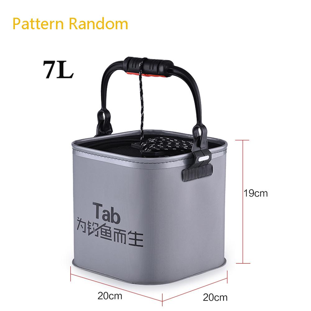 Eva Fishing Bucket 4L Folding Fetch Water Collapsible Multifunctional Fish Live Bait Container for Carp Fishing Accessory Tackle