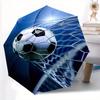Automatic Folding Soccer Ball & Goal Net Umbrella, Sun Shield, 8 Sturdy Ribs, Durable Plastic & Iron Frame, Casual Sports Them