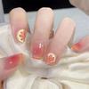 24Pcs Red Sweetheart White Checkerboard Press On Nails Removable Fake Nail Tips Art Acrylic Manicure