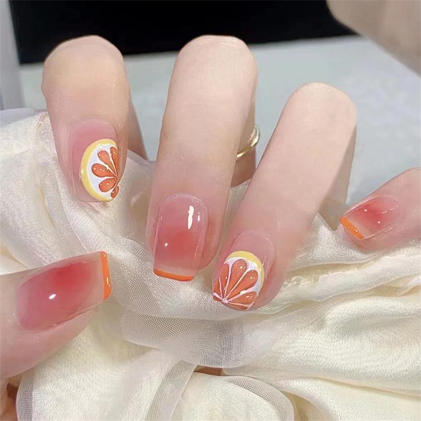24Pcs Red Sweetheart White Checkerboard Press On Nails Removable Fake Nail Tips Art Acrylic Manicure