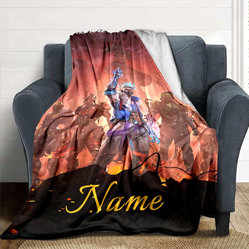 Custom Name Tayo Bus Adventure Blanket for Couch & Bed, Plush Cozy Fuzzy Blanket Super Soft & Warm Blankets for Fall and Winter. 0908196
