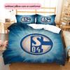 Biancheria da letto con motivo Schalke 04 Football Club Decorazione per la casa Regalo di compleanno (1 * copripiumino + 2 * federa, senza nucleo)