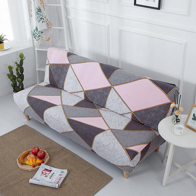 String Printed Folding Sofa Furniture Bed Cover Sofa Protector Covers Stretch Double Seat Cover Slipcovers For Living Room Area Geometric Print