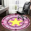 1pc Circlet of Stars Round Carpet, Made of Polyester,Perfect for Decorating Office Chairs, Living Rooms,Vibrant Decorative Rug