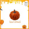 12 Artificial Velvet Pumpkins, Fake Small Fall Decorations for Halloween Table, Assorted