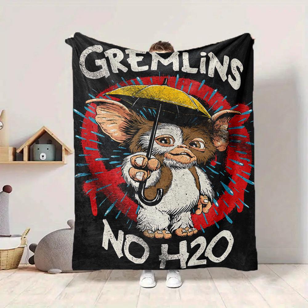 1pc Gremlins Blanket Lightweight Flannel Throw For Sofa, Bed, Travel, Camping, Livingroom, Office, Couch, Chair, And Bed