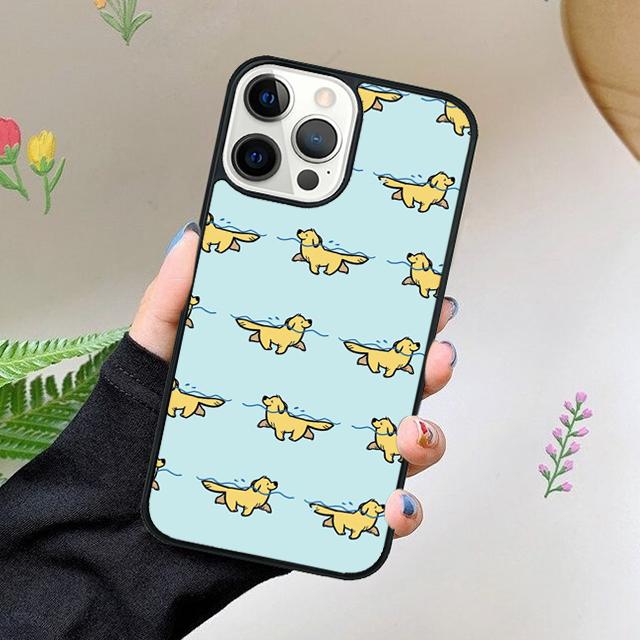 Cartoon Golden Retriever Dog Phone Case For iPhone 17 Air 15 16 16e 11 12 13 14 Pro Max Cover For iPhone 17 Air Max Plus Fundas