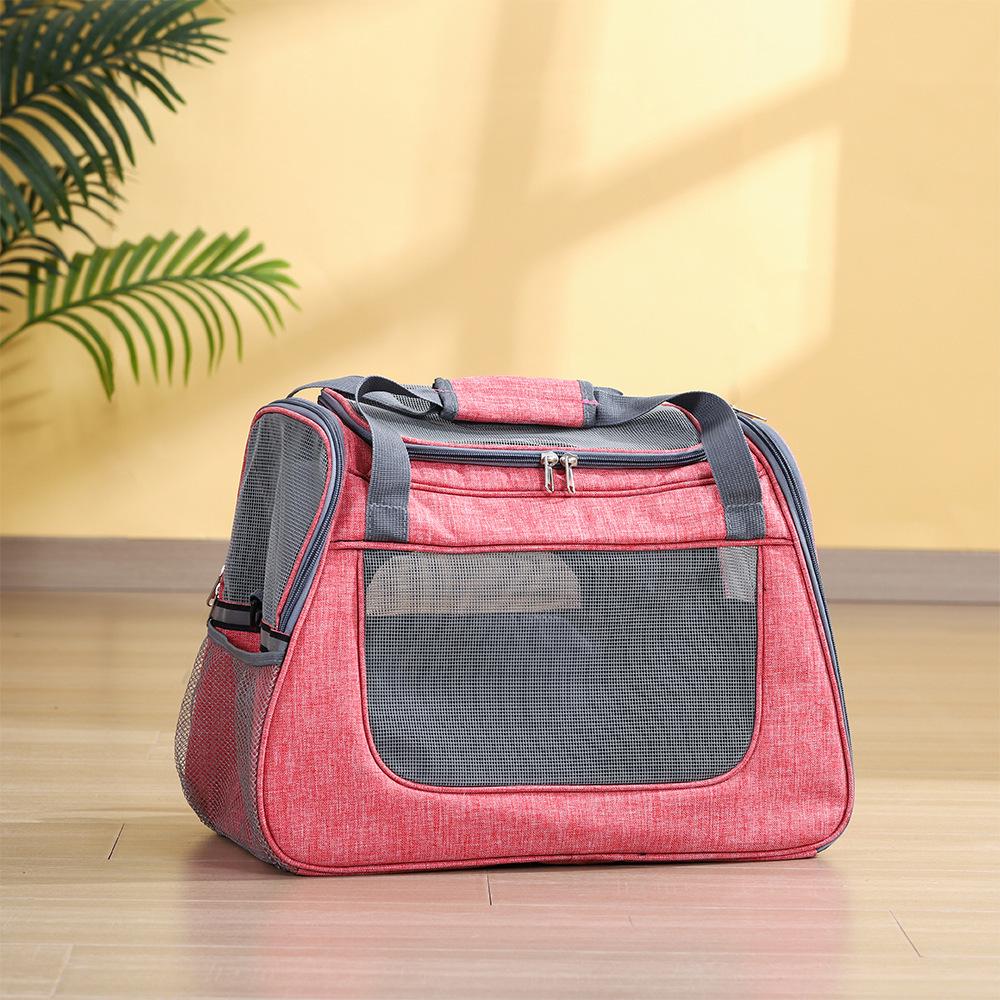 Portable Breathable Crossbody Cat Carrier: Lightweight, Fashionable Pet Travel Bag for Airline and Outdoor Use