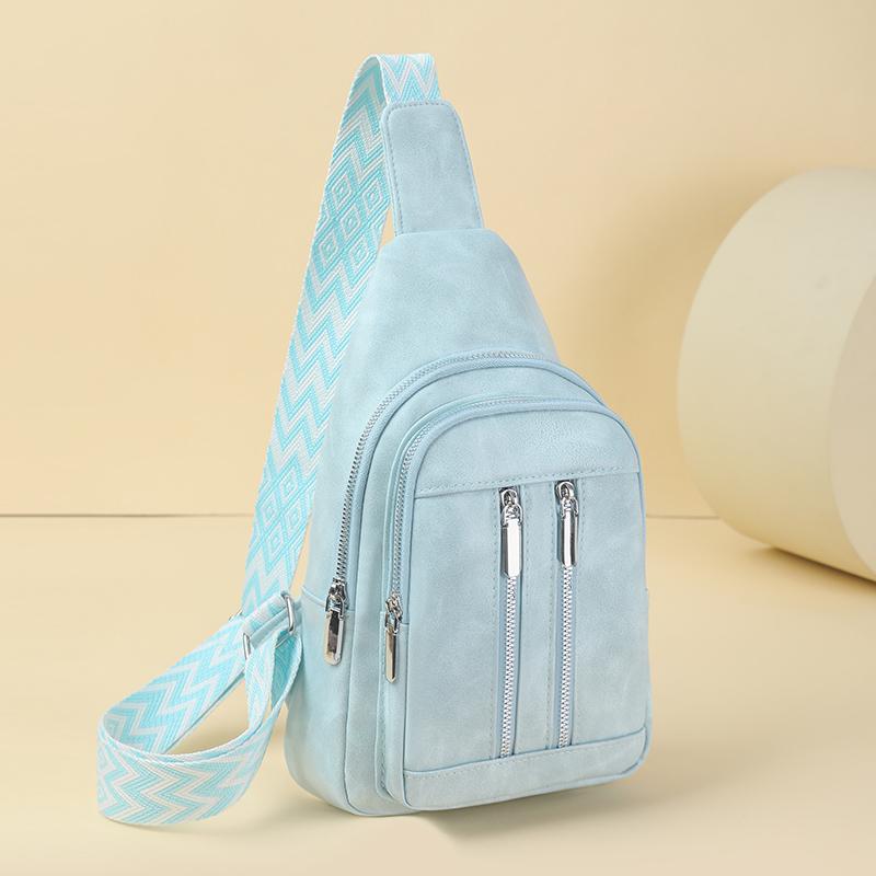 Soft Leather Chest Bag Women Crossbody Bag Large Capacity Shoulder Bag