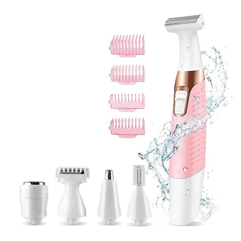 USB Electric Eyebrow Trimmer Hair Shaver Facial Nose Pubic Hair Body 5 In 1 Women Hair Removal Machine