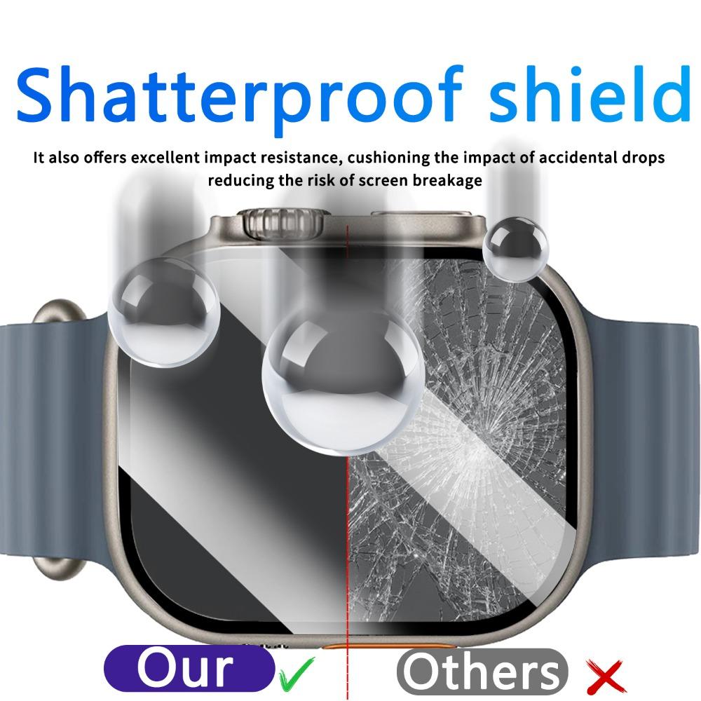 Easy Installation HD Glass Protectors for Apple Watch Ultra 3/2/Ultra 49mm with Auto-alignment Installation Tool for Apple Watch