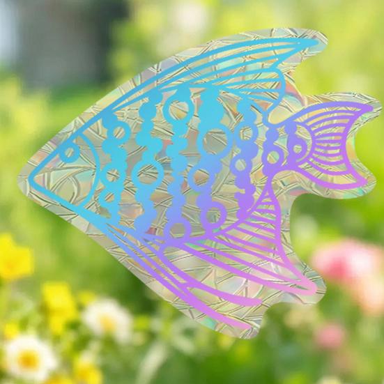 Yousheng Ocean Theme Rainbow Window Decals for Bird Strikes, Sea Animal Anti Collision Stickers, Decorative Static Prism Window Clings for Bathroom,