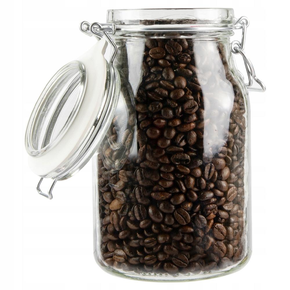 GLASS HERMETIC JAR WITH GLASS LID 1.1L
