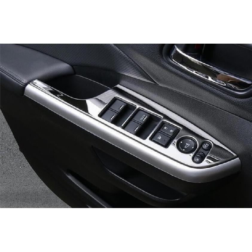 Fit For Honda CR-V CRV Window Lift Lock Switch Panel Chrome Steel 2012-2016 Trim