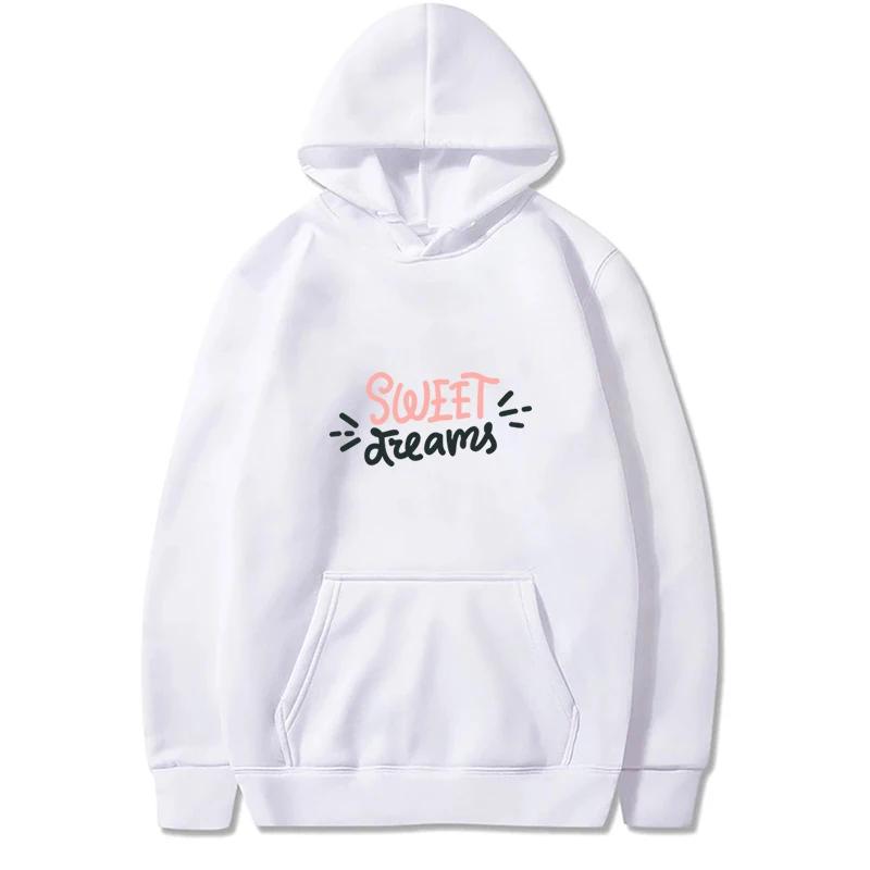 Autumn Fleece Korean Fashion Drawstring Pockets Finger Heart Solid Color Hooded Long Sleeve Loose Hoodie Sweatshirts Top