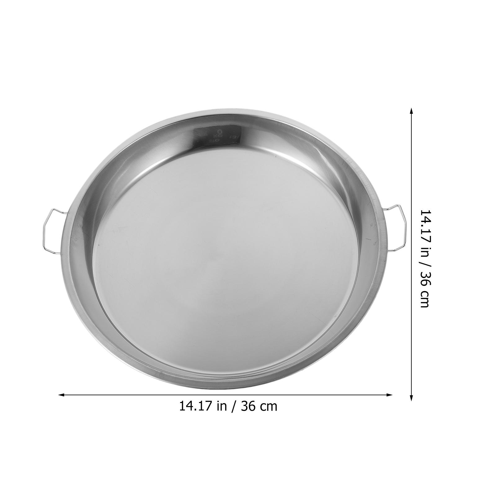 

1Pcs Stainless Steel Steaming Plate Premium Kitchen Cooking Dish for Steamed Fish Veggie Cake Cold Noodle Multifunctional Dish