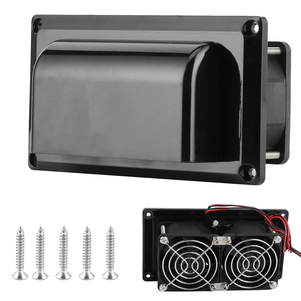RV Vent Fan, 12V 15W RV Fridge Fan Side Ventilation Exhaust for Motorhome Trailer Caravan Appliances Range Hood Vent
