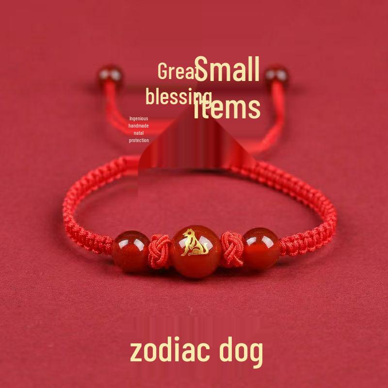 2025 Zodiac Red String Bracelet for Men & Women's Birth Year: Dragon, Horse, Rooster, Rat, Rabbit