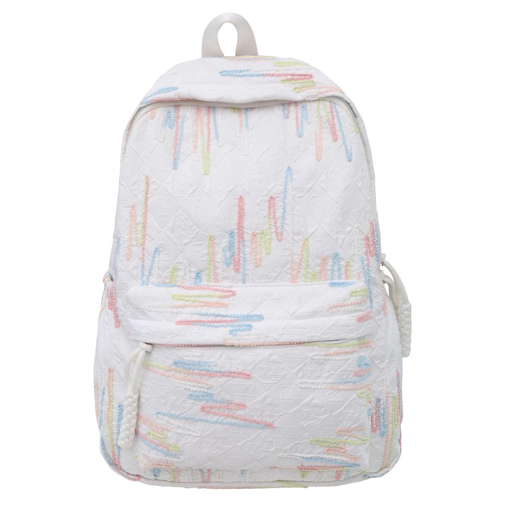 Large Capacity Women's Nylon Zipper Backpack with New Fashion Versatile Outdoor Trend Student Backpack Bag