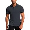 Men’s Short Sleeve Polo Shirt with Knit Pattern and Trim Classic Fit Casual Top