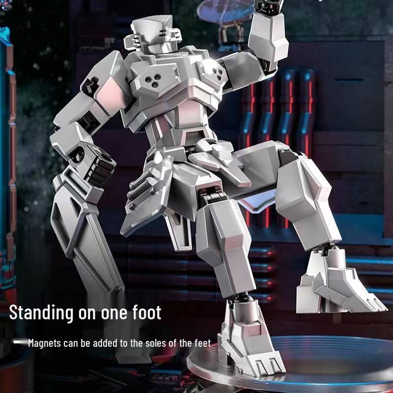 13-Joint Articulated Mecha Figure: 3D Toy Armor for Kids' Creative Assembly