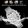Men's Business Leisure Watch Date Chronograph Steel Quartz Wristwatches Strip Zinc Alloy Case Tempered Glass Mirror