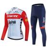 Cycling Suit Men's Long Sleeve Suit Bicycle Quick Drying Breathable Road Bike Cycling Suit