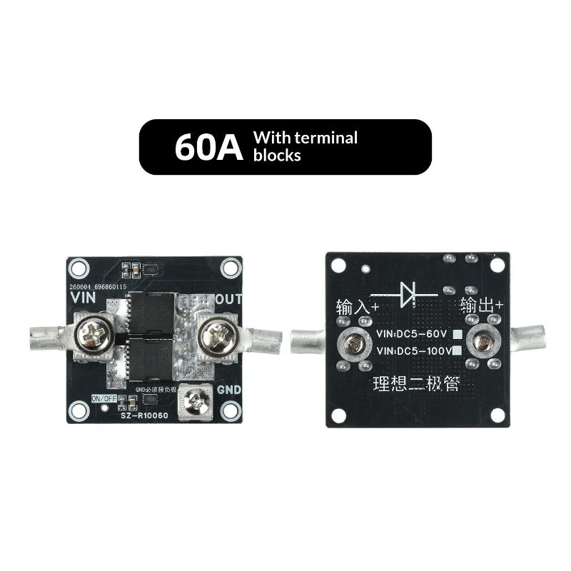 1Pcs High Current Ideal Diode Module 100A Dual Chip Control For Solar Backfeed Battery Reverse Protection