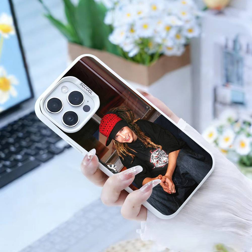 Bill Tom Kaulitz Tokio Hotel Handyhülle für iPhone 16 17 15 14 12 13 Pro Max weiße Farbe Stoßfeste Hülle