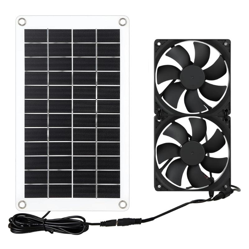 Quiet Running 8W 12V Photovoltaic Ventilation Fan with Simple Easyly Assembly Suitable for Various Locations